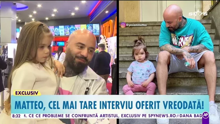 Matteo, in rolul de tatic! Primul interviu alaturi de fiica lui