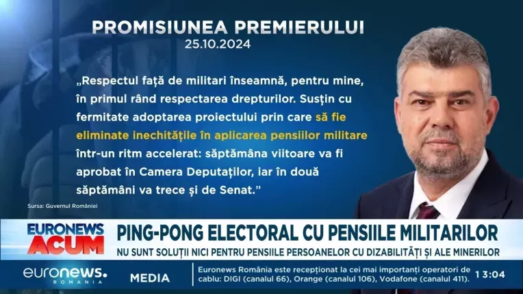 Ping pong electoral intre PSD si PNL cu pensiile militarilor. Cati bani ar trebui pentru recalculare